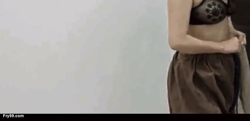 Hot sexy Muslim girl wearing his clothes and also enjoyed it