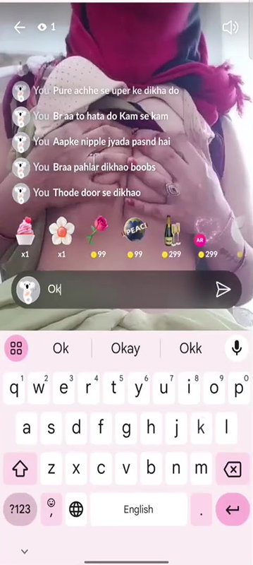 ANUPURNA 3233 Showing Boobs & Pussy on 121 Tango Live