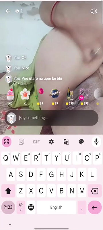 ANUPURNA 3233 Showing Boobs & Pussy on 121 Tango Live