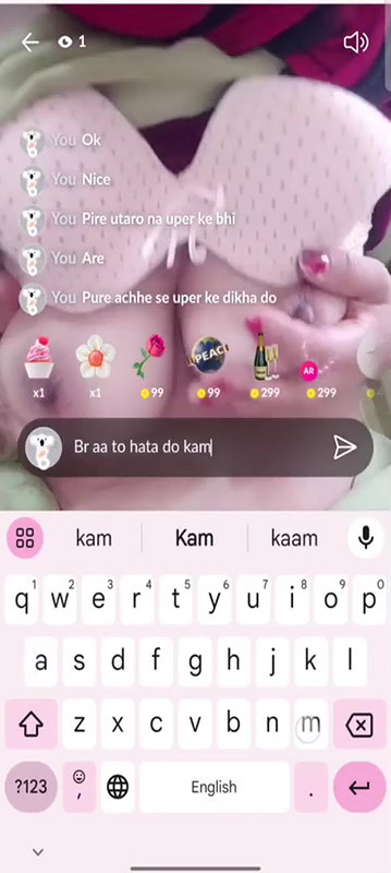 ANUPURNA 3233 Showing Boobs & Pussy on 121 Tango Live
