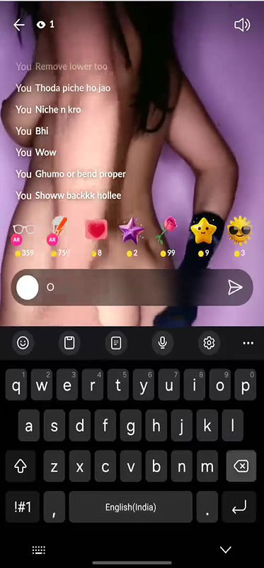 purvi Dancing Full & Fingering on 121 Tango Live with Face