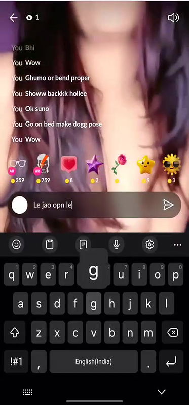 purvi Dancing Full & Fingering on 121 Tango Live with Face