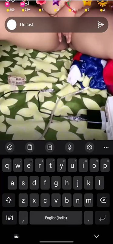 purvi Dancing Full & Fingering on 121 Tango Live with Face