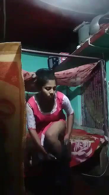 Village girl making video for lover