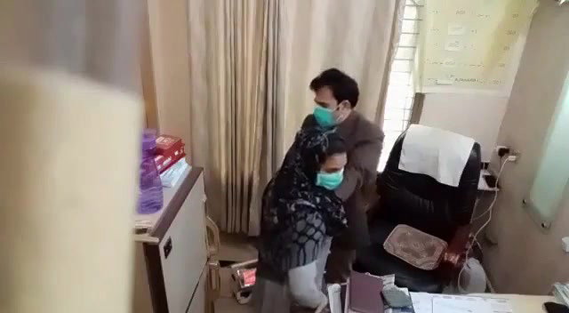 Paki doctor checking boobs by inserting hands inside blouse