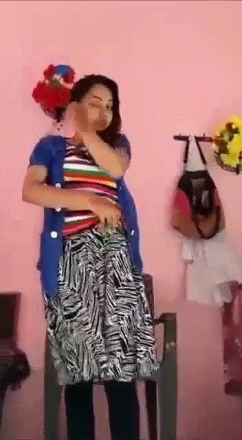 Young college girl undressing