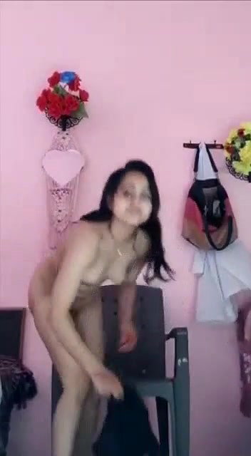 Young college girl undressing