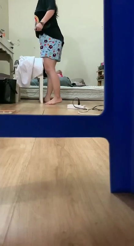 Girl’s Naked boobs and Ass captured while changing Bra panty