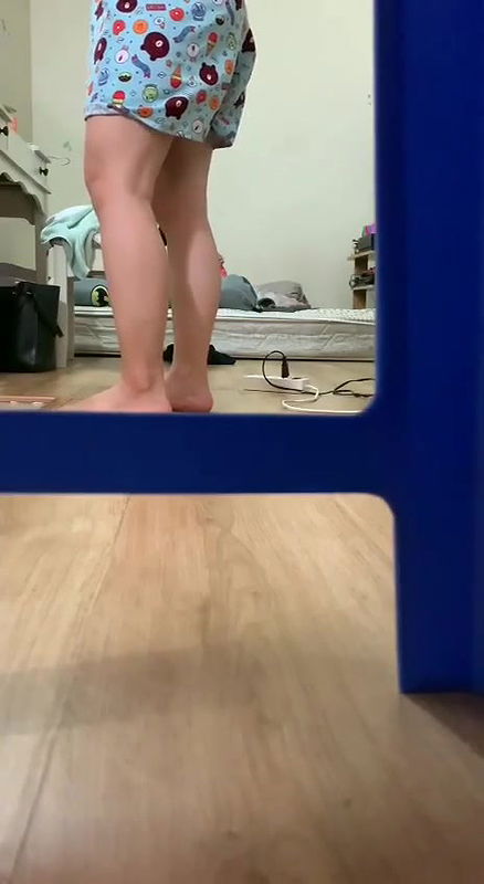 Girl’s Naked boobs and Ass captured while changing Bra panty