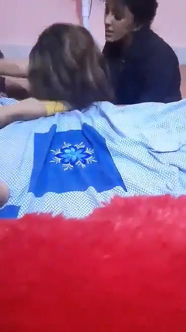 Hostel girl boobs shucked by her bestie