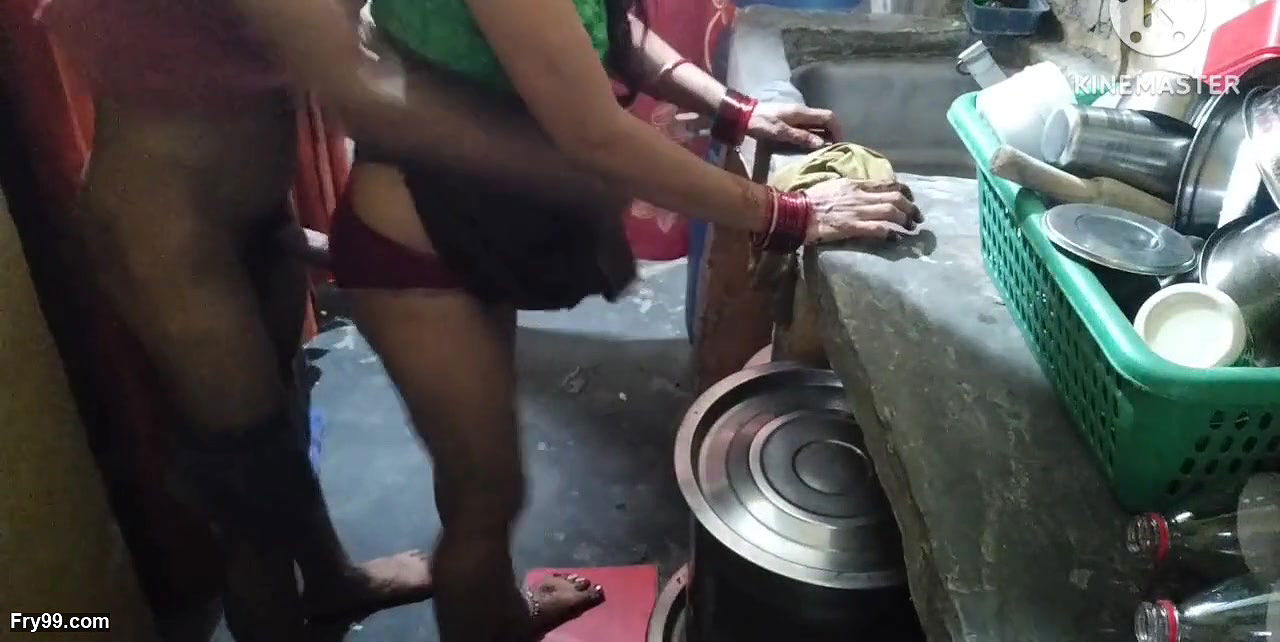 Very cute sexy Indian housewife kitchen sex