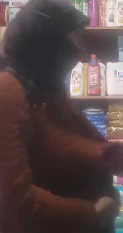 Desi Milf boobs Pressing by shopkeeper