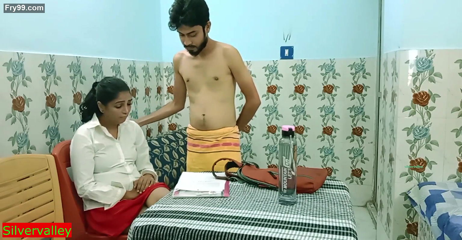 Indian hot girls fucking with teacher for passing exam! Hindi hot sex