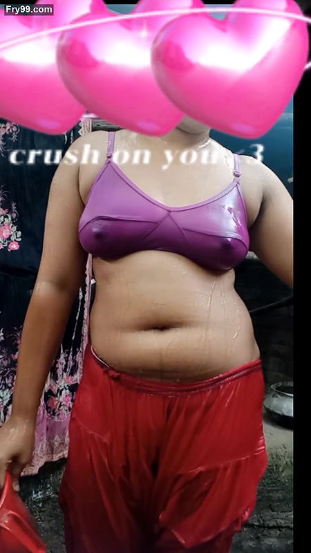 Hot sexy indian girl is bathing in the bathroom and showing her cute nude