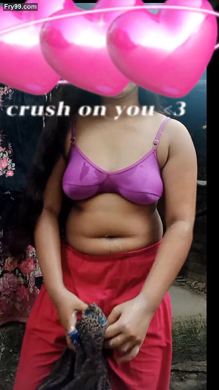 Hot sexy indian girl is bathing in the bathroom and showing her cute nude