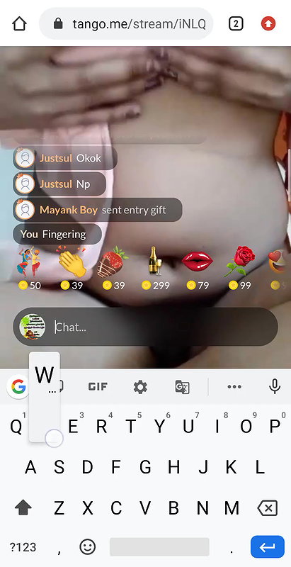 Sana Sana Showing Boobs & Pussy on PREMIUM Tango Live