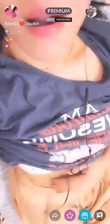 Khushi Shaikh Showing Boobs on PREMIUM Tango Live _ with Face
