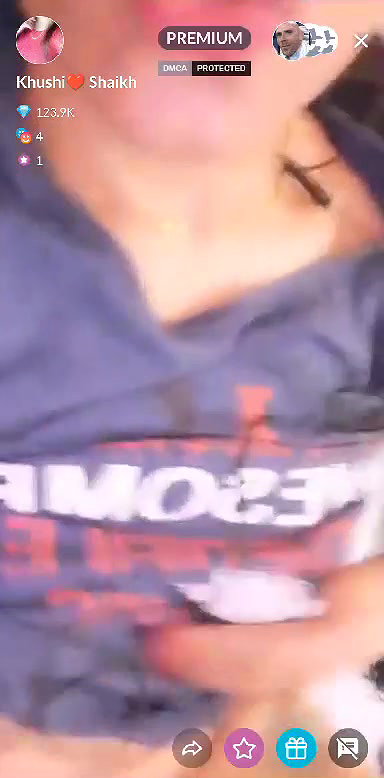 Khushi Shaikh Showing Boobs on PREMIUM Tango Live _ with Face