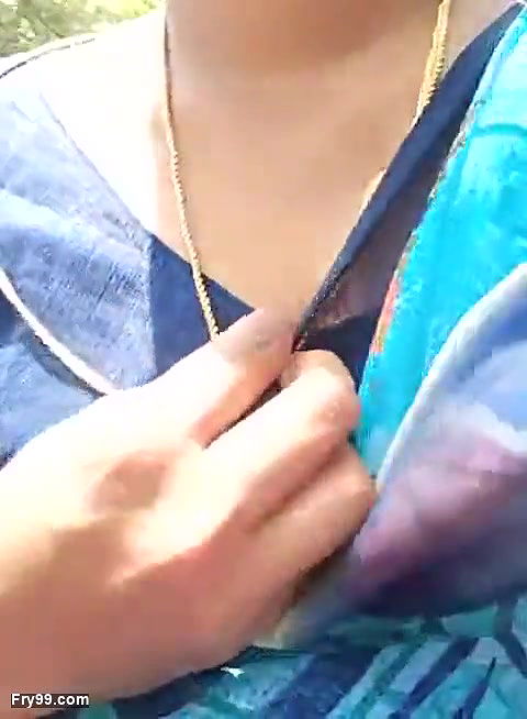 Indian wife bike ride boob show