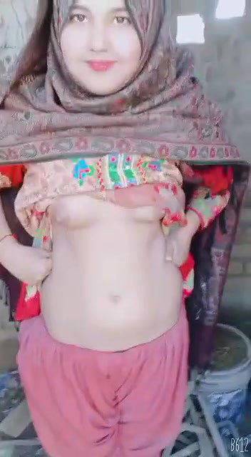 Hijabi paki girl shows boobs and hairy pussy
