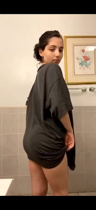 Cute girl exposing her Nude curvy Ass, boobs and pussy for lover