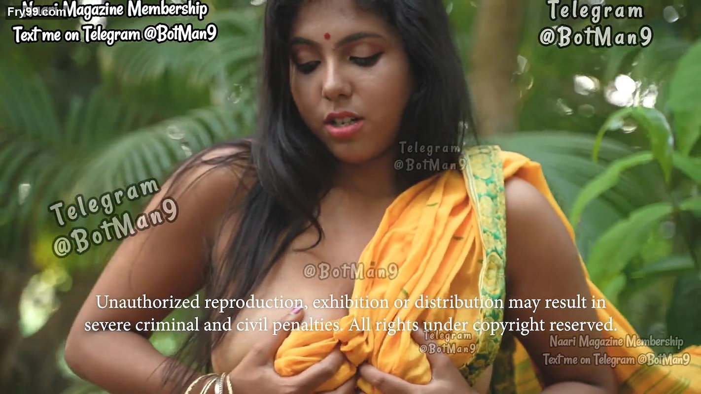 NAARI Magazine Bong Beauty Roohi saree over nude books. Best video ever