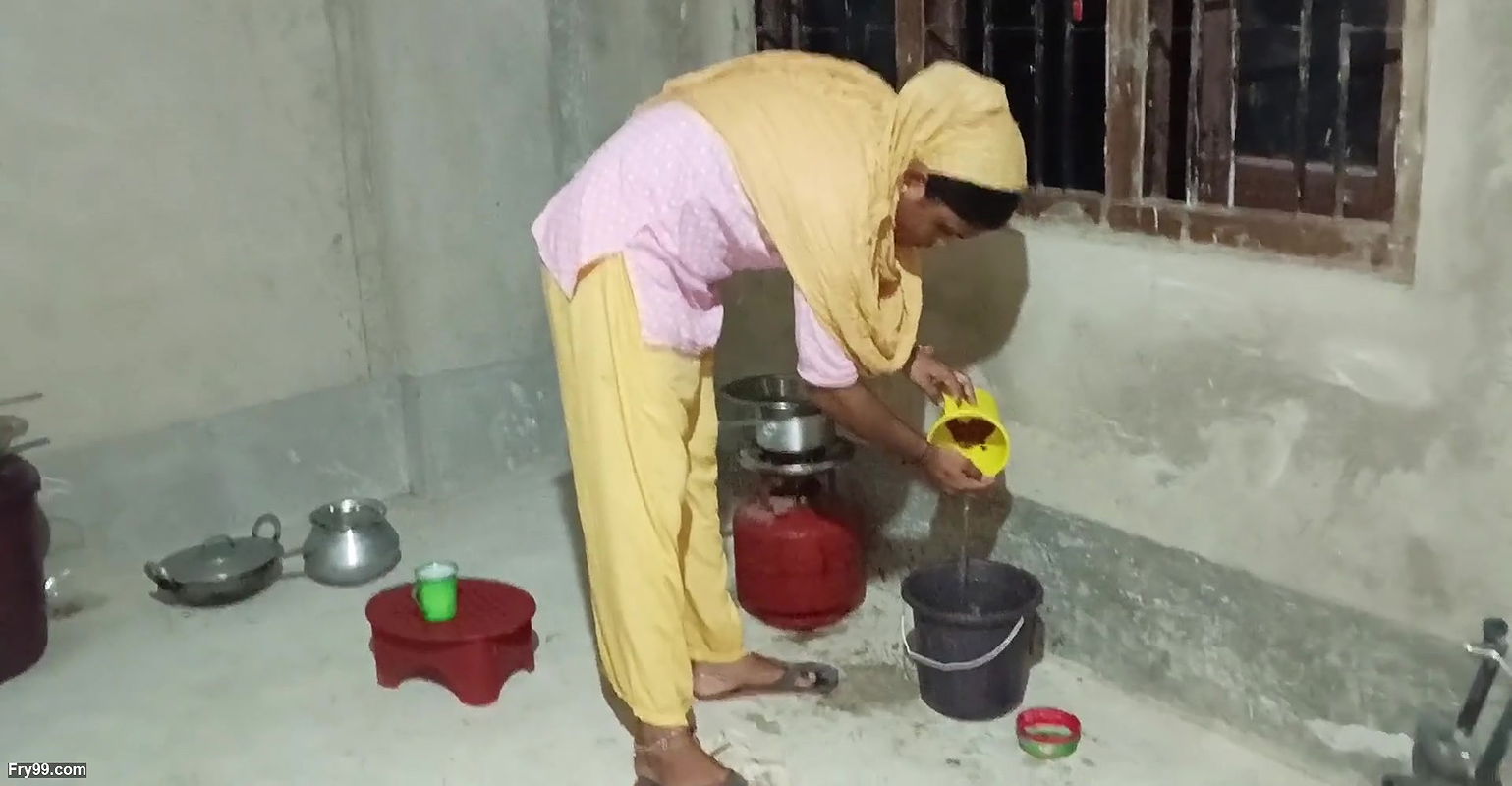 Hard fuck and creampie for skinny brunette