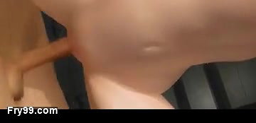 Animated babe gets drilled in threesome orgy
