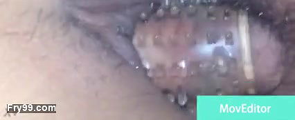 Trying new crystal condom getting full setisfy