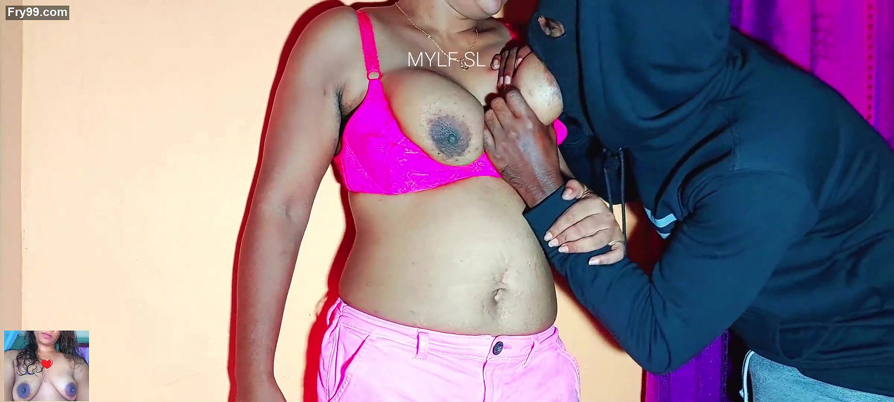 Boyfriend Playing Sucks My Big Natural Tits Hard