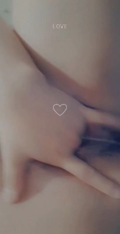 Cute horny Asian girl Fingering