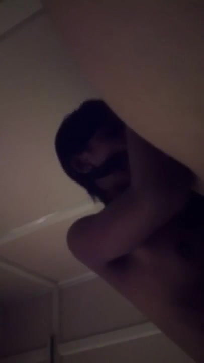 Shy girl having in dark