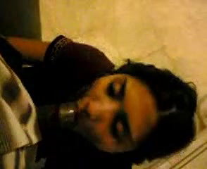 Beautiful sari Babe giving blowjob