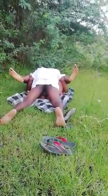 Mature couple caught fucking outdoor