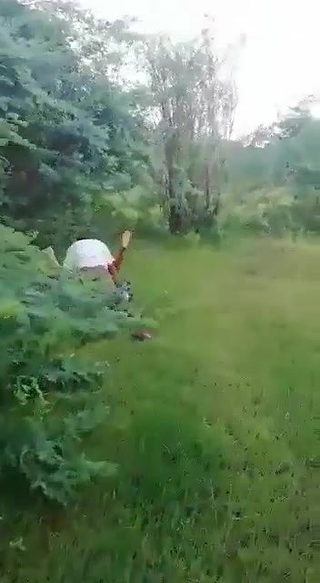 Mature couple caught fucking outdoor