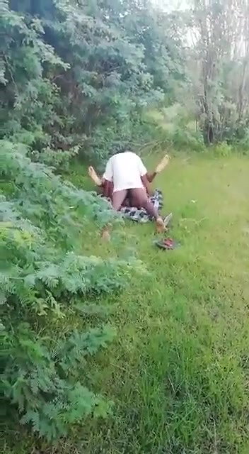 Mature couple caught fucking outdoor