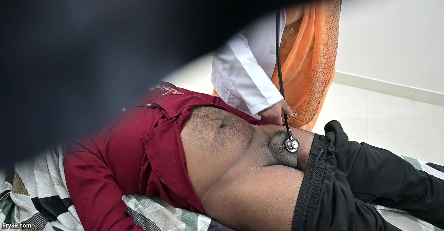 Indian doctor checking patient dick in clinic