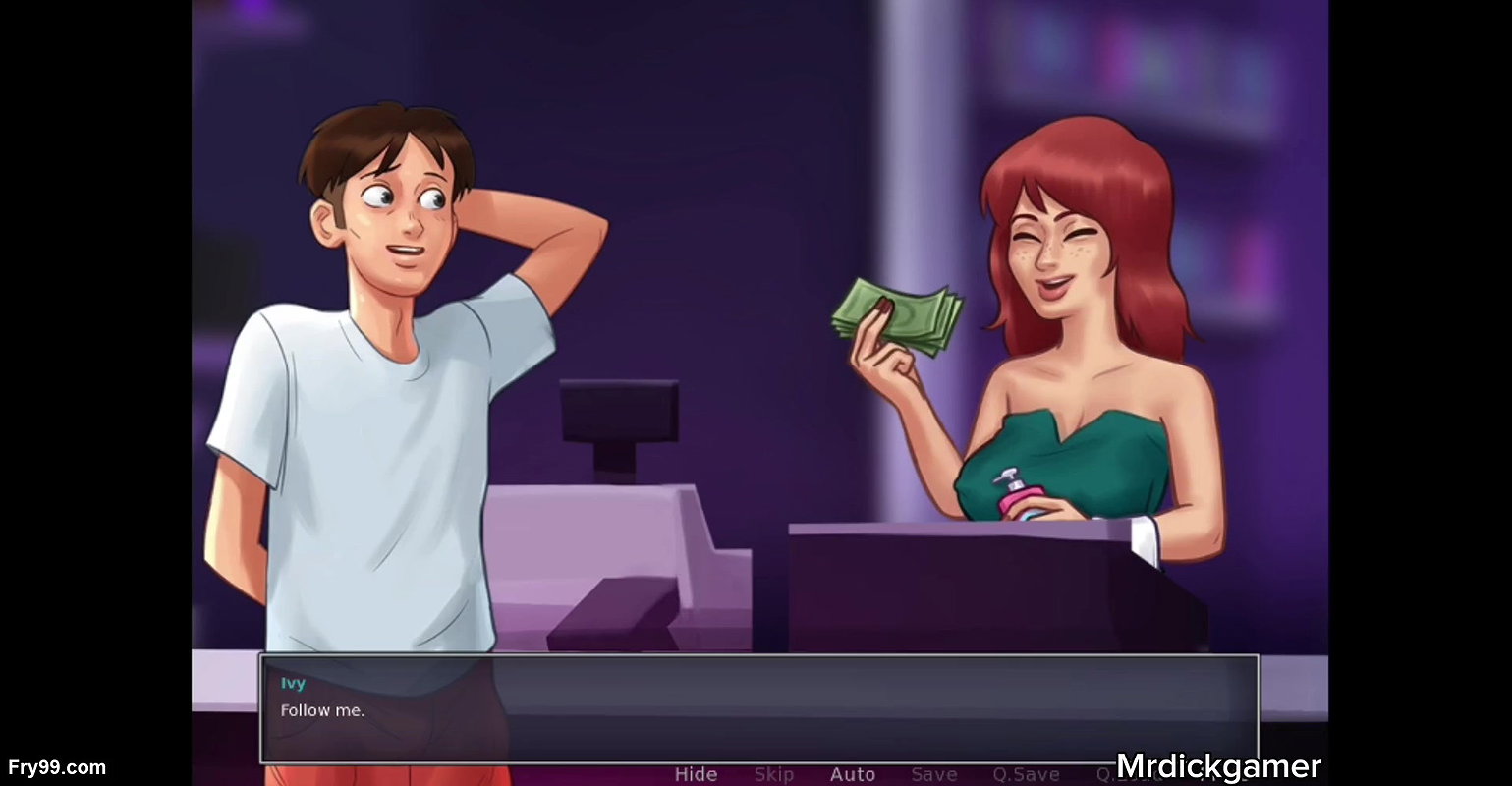 Summertime saga Hot massage by milf as she takes my cum at the end