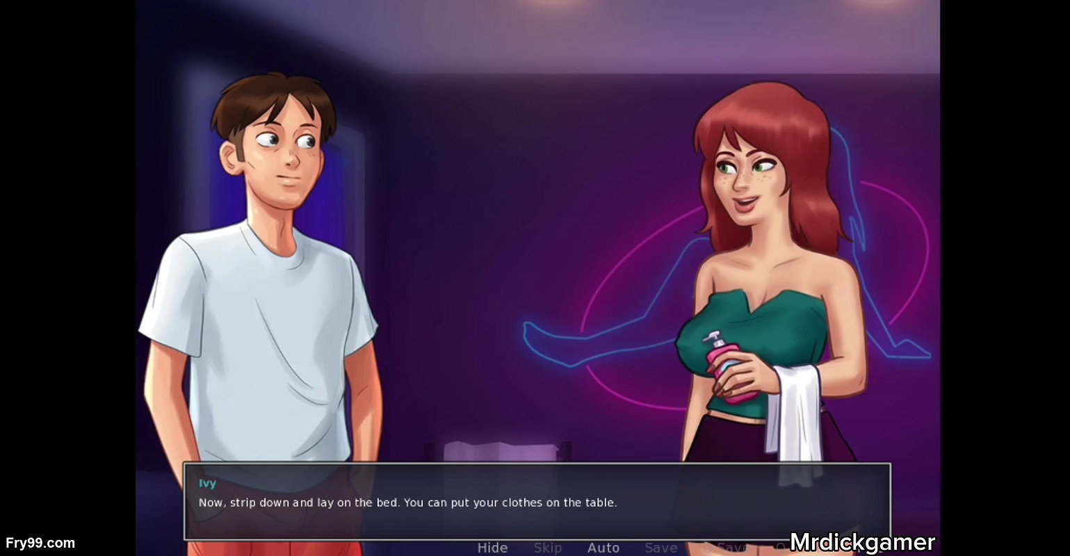 Summertime saga Hot massage by milf as she takes my cum at the end