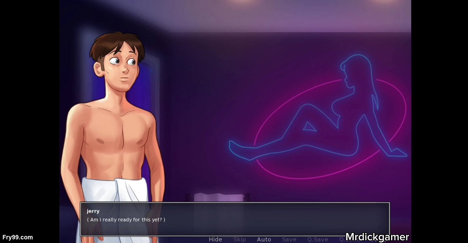 Summertime saga Hot massage by milf as she takes my cum at the end