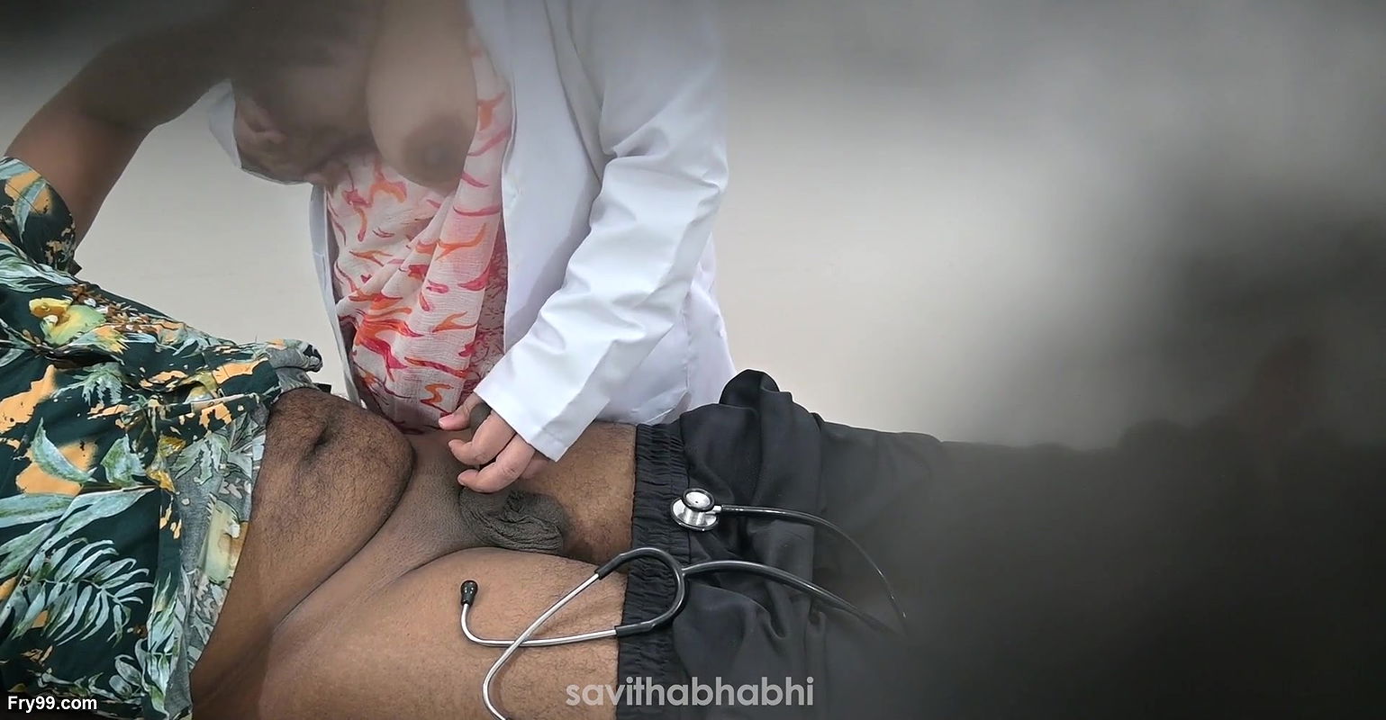 Doctor lady checking patient’s dick in hospital