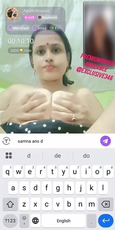 Bangla Chamet MILF Ayonti Biswas Lactating Tits and Pussy Masturbating on Live