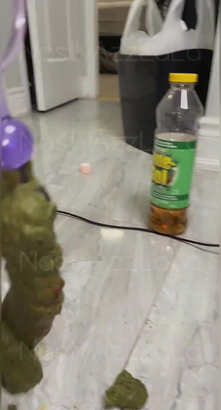NastyAzzLaLa Anal beads and green poop