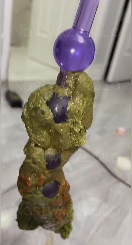 NastyAzzLaLa Anal beads and green poop