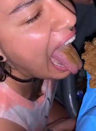Portapottyqueen Gagging while tasting strangers shit in portapotty