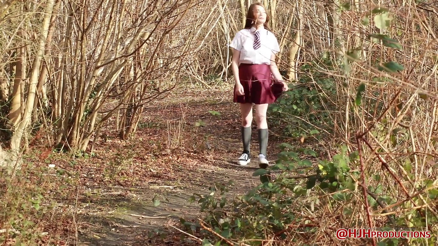 lking through the woods on her way home and relieve