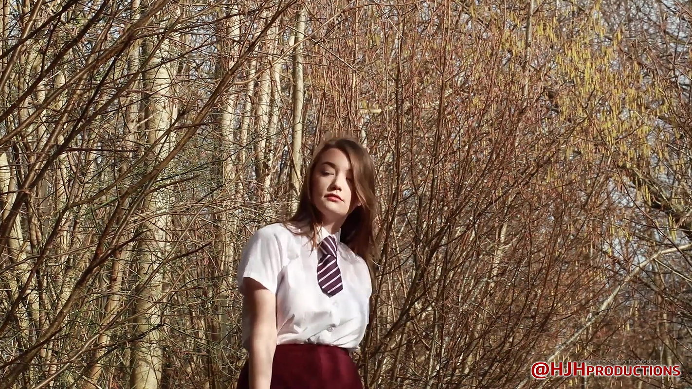 lking through the woods on her way home and relieve