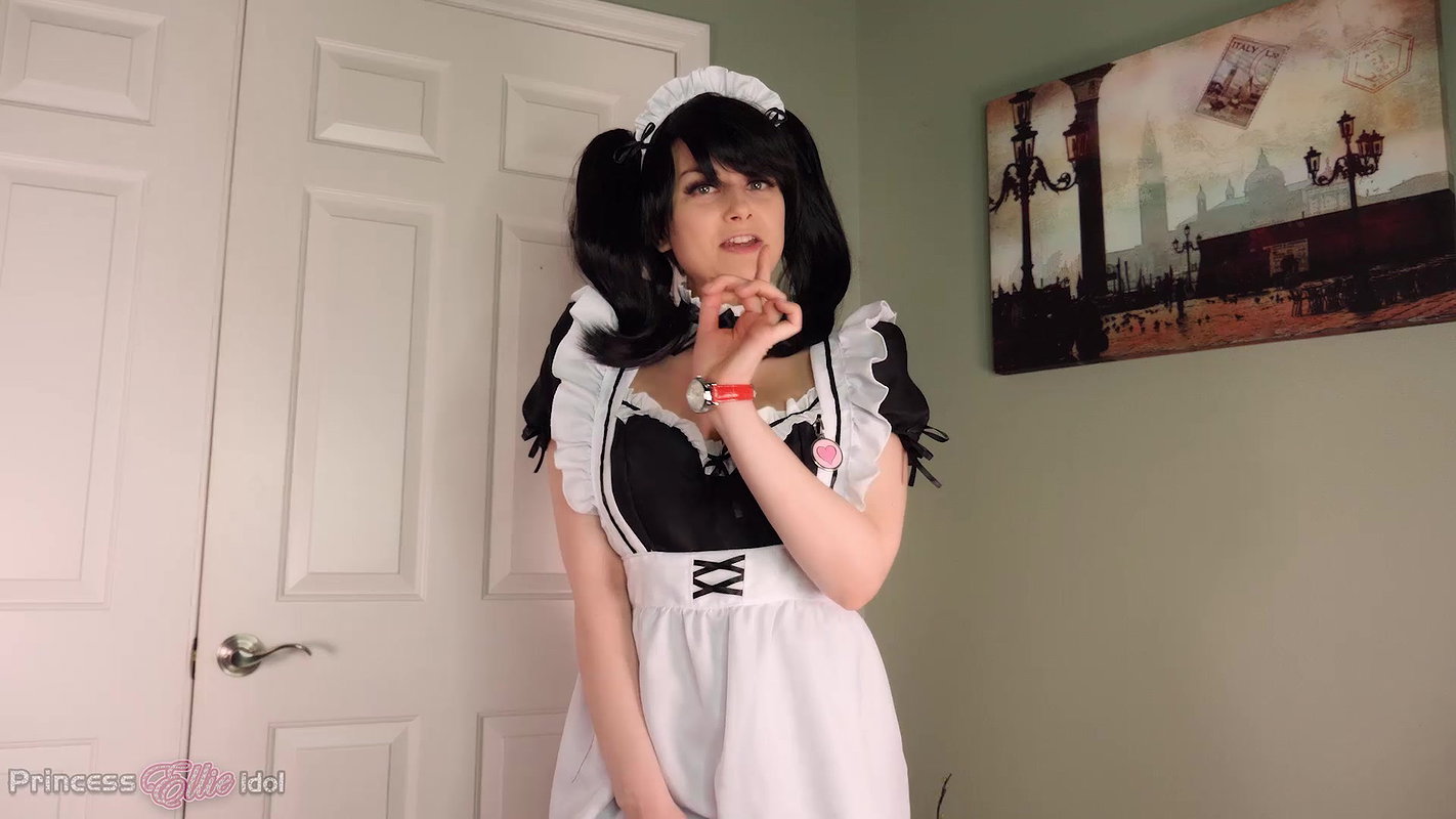 55Ellie Idol Maid Becky is desperate to go pee