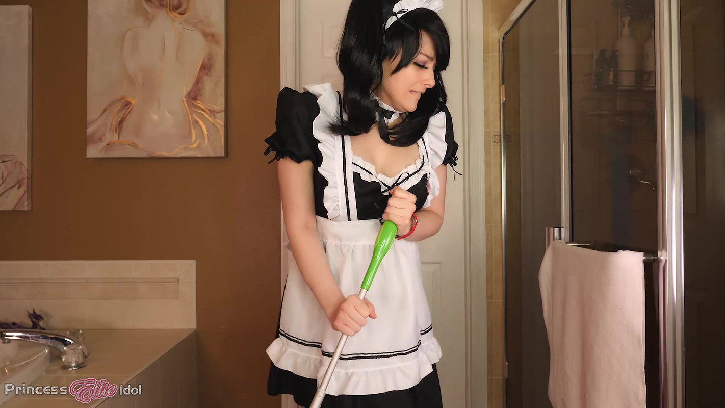 55Ellie Idol Maid Becky is desperate to go pee