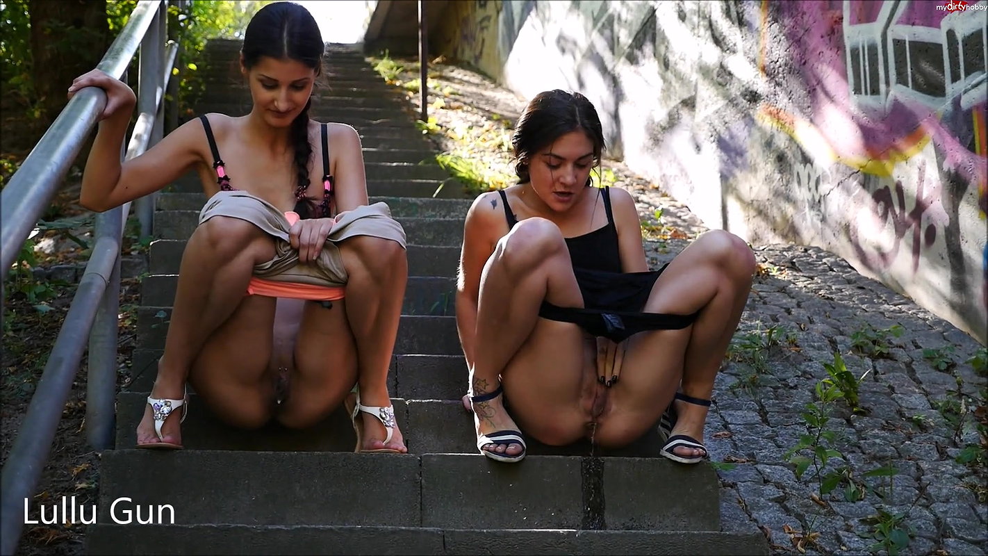 co und Ich beim Pinkelversuch